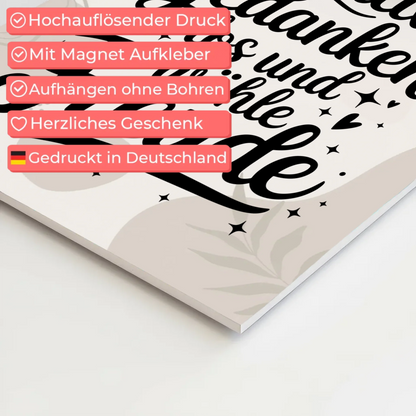 Magnet Poster Affirmation: Negative Gedanken loslassen