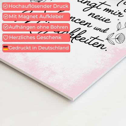 Affirmation Magnet Wandbild Neue Chancen Möglichkeiten