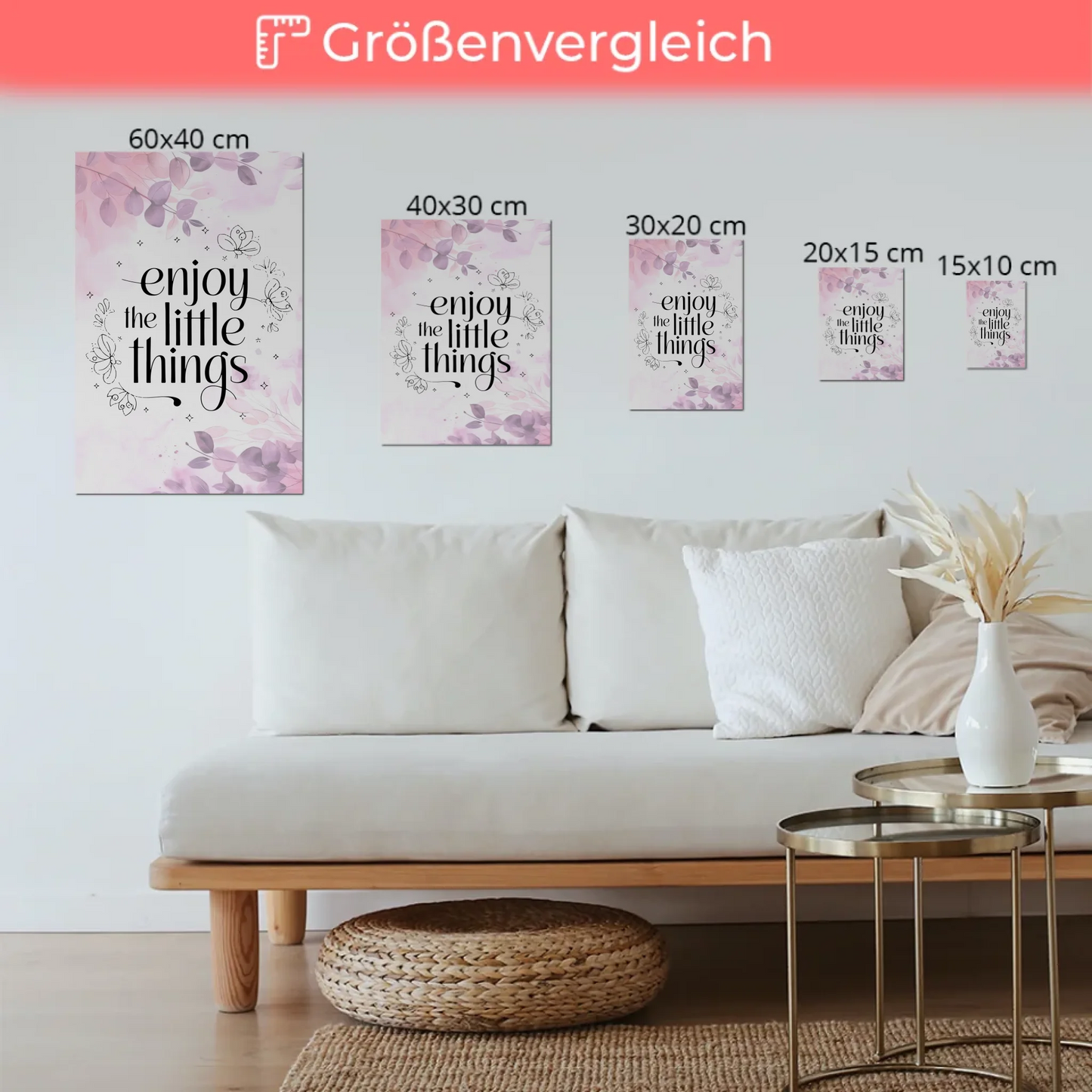 Magnet Poster Spruch Enjoy the Little Things Geschenk