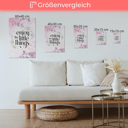 Magnet Poster Spruch Enjoy the Little Things Geschenk