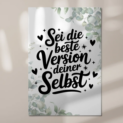 Sprüche Poster Magentisch - Beste Version deiner selbst