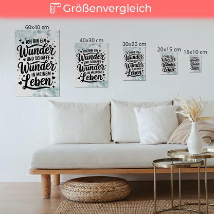 Affirmation Magnet Poster: Ich bin ein Wunder, positiv
