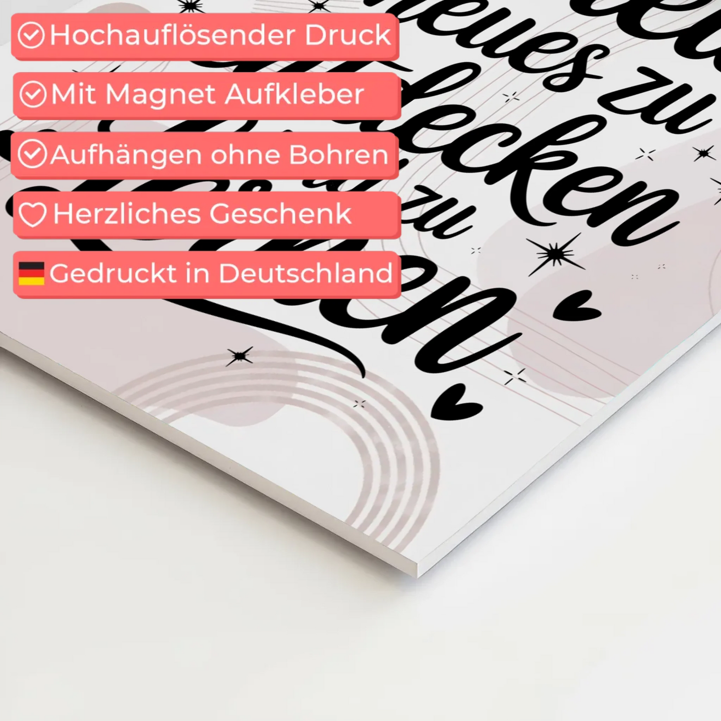 Spruch Affirmation Magnet Wandbild Positiv Neues Lernen Fotoboard
