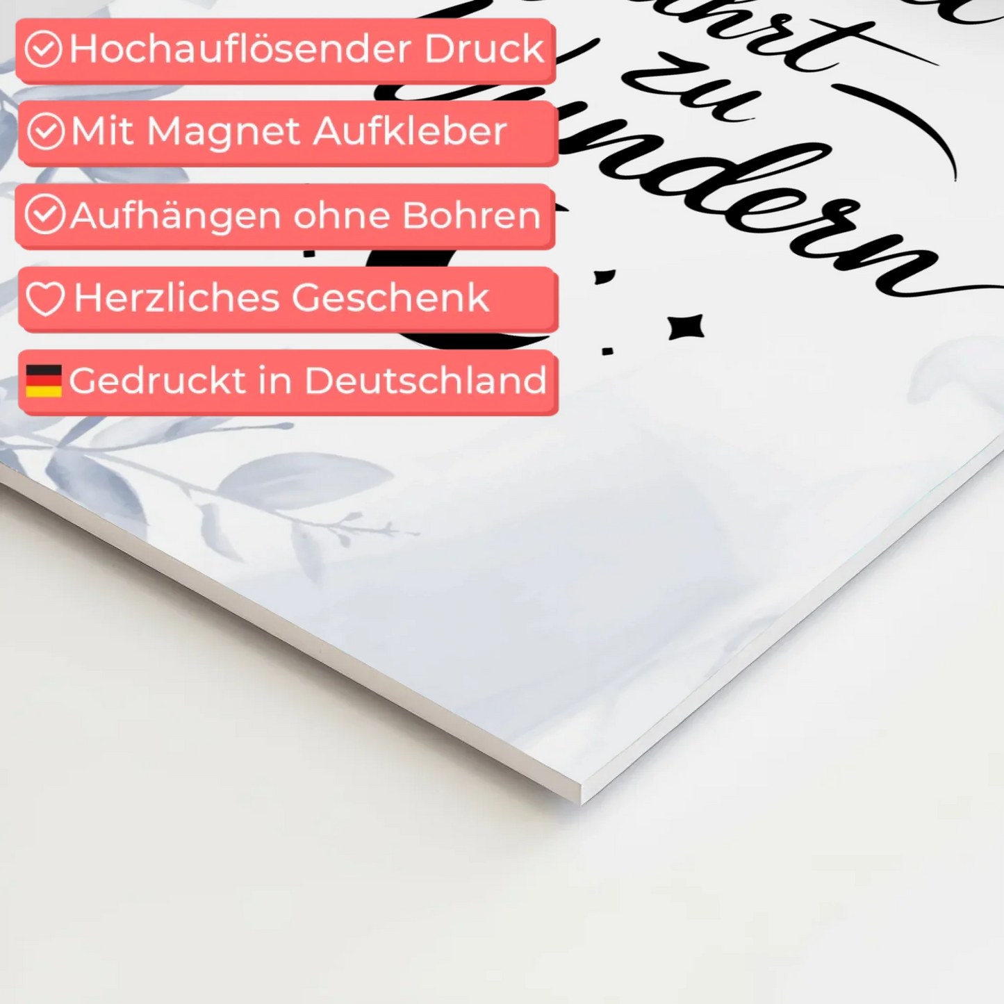 Magnetisches Sprüche Poster Affirmation Mut Wunder Fotoboard