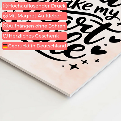 Magnet Poster Spruch You Make My Heart Smile Geschenk