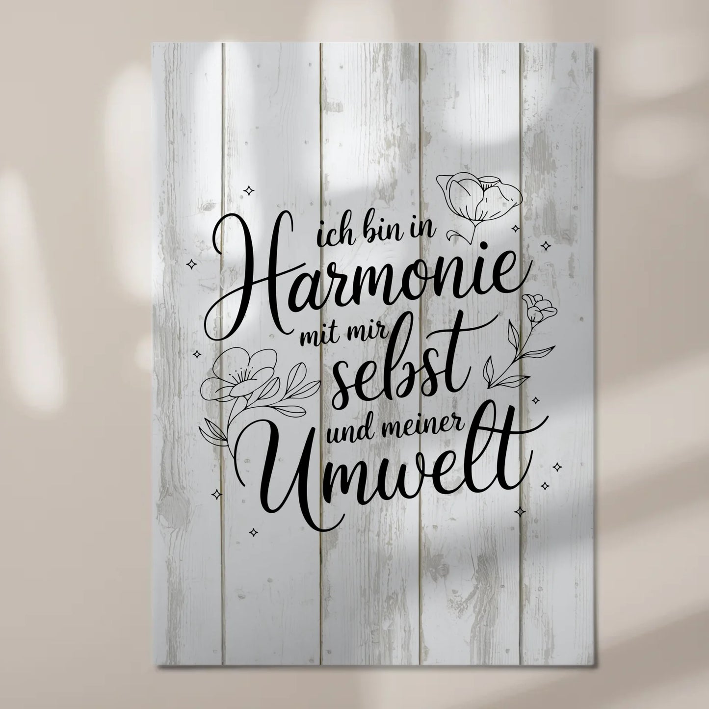 Affirmation Magnet Wandbild Positiv Spruch Harmonie Umwelt