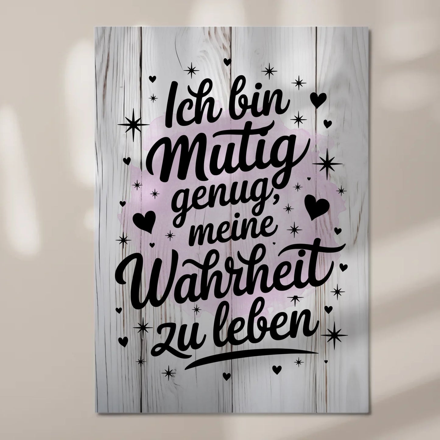 Affirmation Magnet Poster - Ich bin mutig, positiv leben
