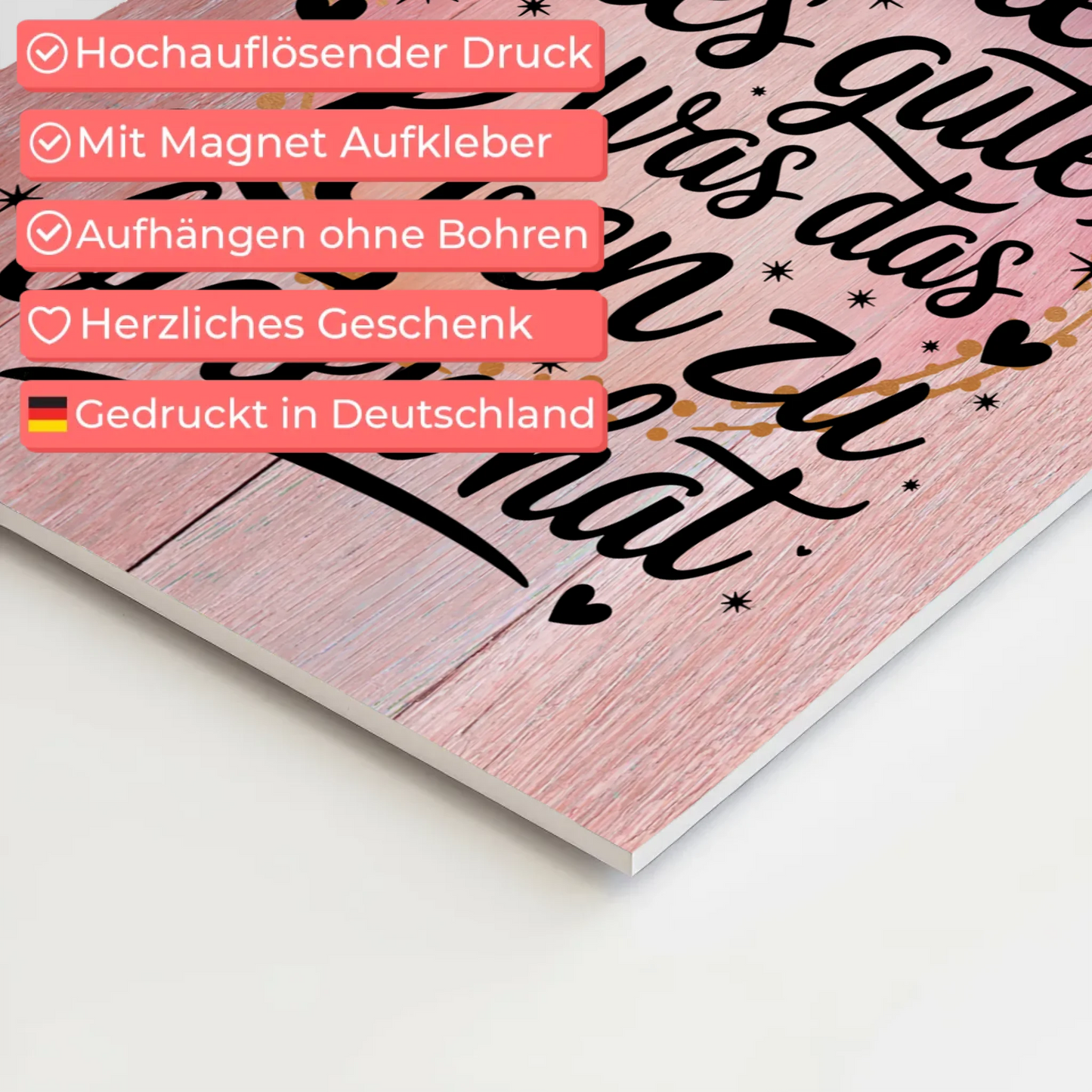 Magnetisches Wandbild Spruch Affirmation Ich verdiene Gutes