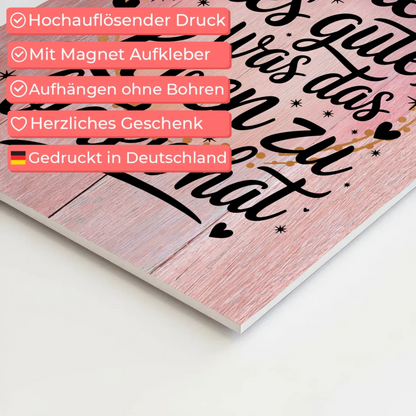 Magnetisches Wandbild Spruch Affirmation Ich verdiene Gutes