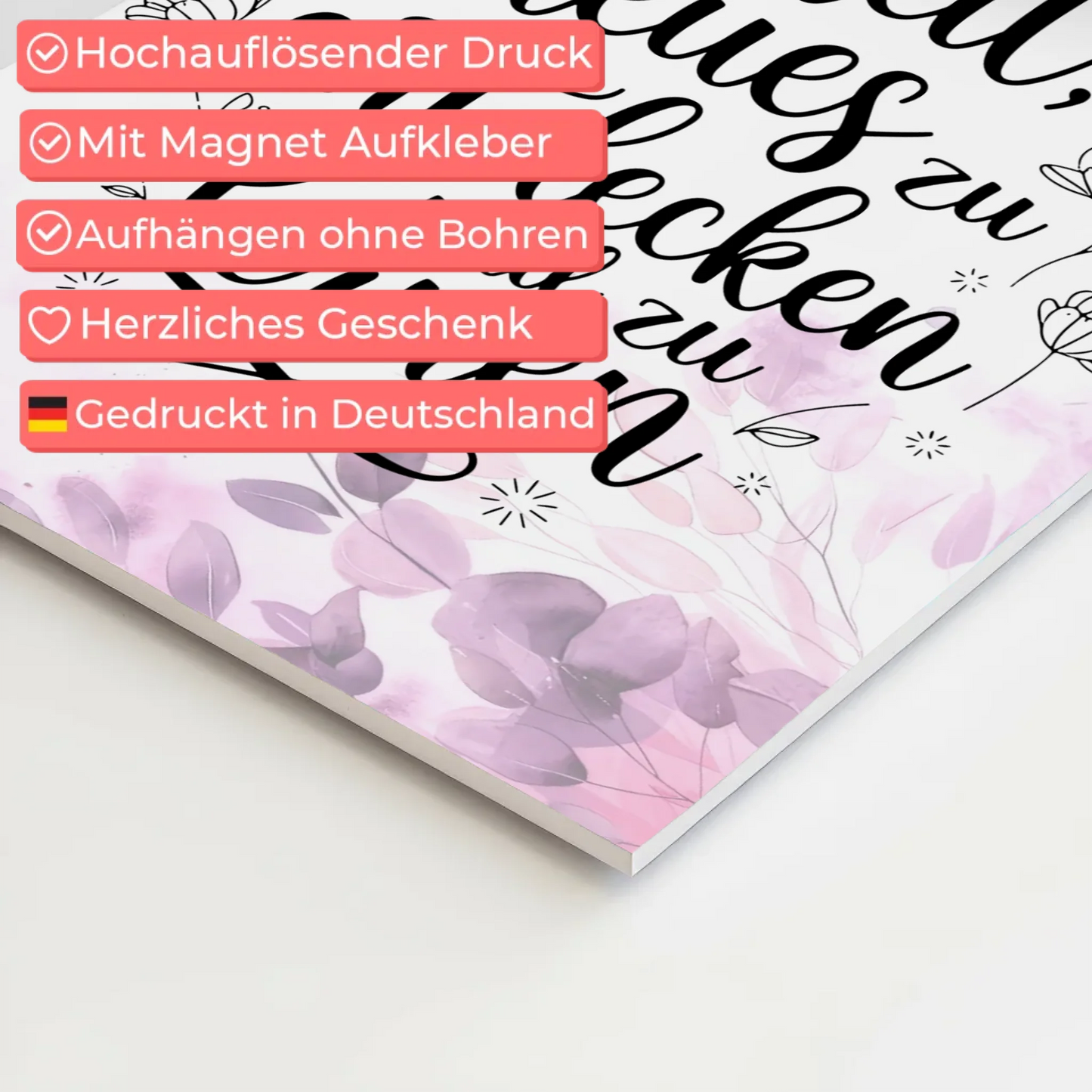 Positives Wandbild Magnet: Spruch Affirmation Ich bin bereit