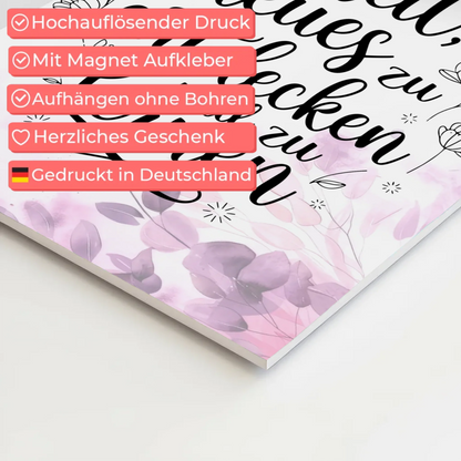 Positives Wandbild Magnet: Spruch Affirmation Ich bin bereit