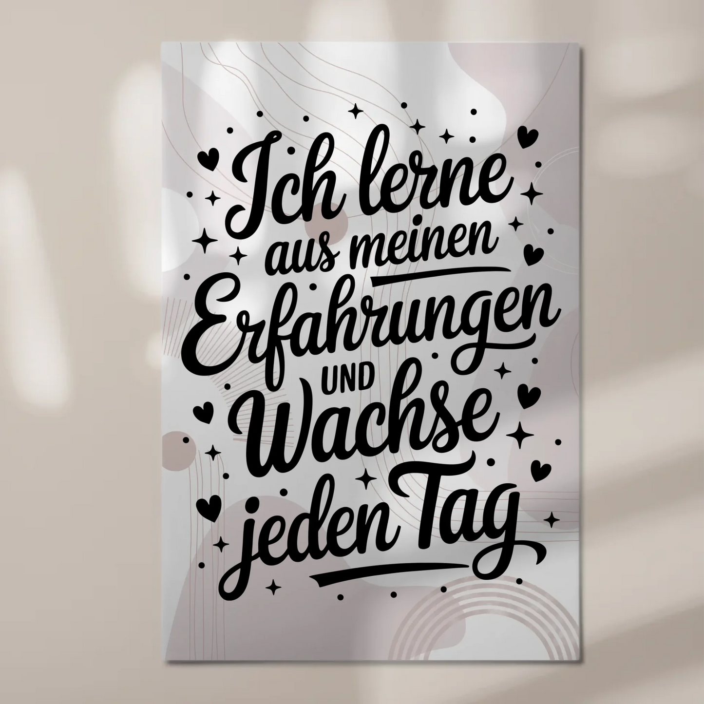 Magnetisches Sprüche Poster Affirmation: Ich lerne und wachse