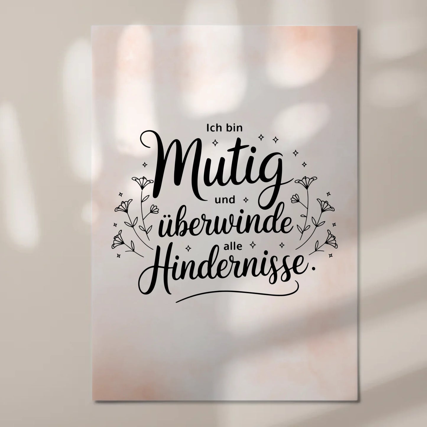Affirmation Magnet Wandbild Ich bin mutig und stark