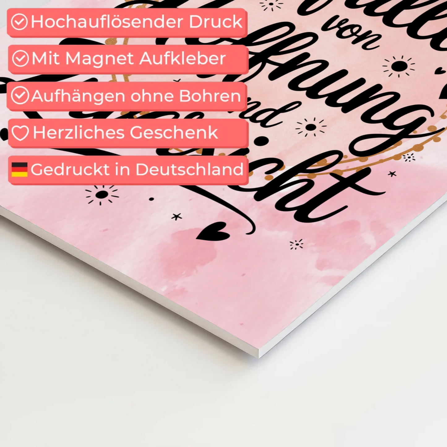 Spruch Affirmation Magnet Wandbild Positiv Hoffnung Zuversicht