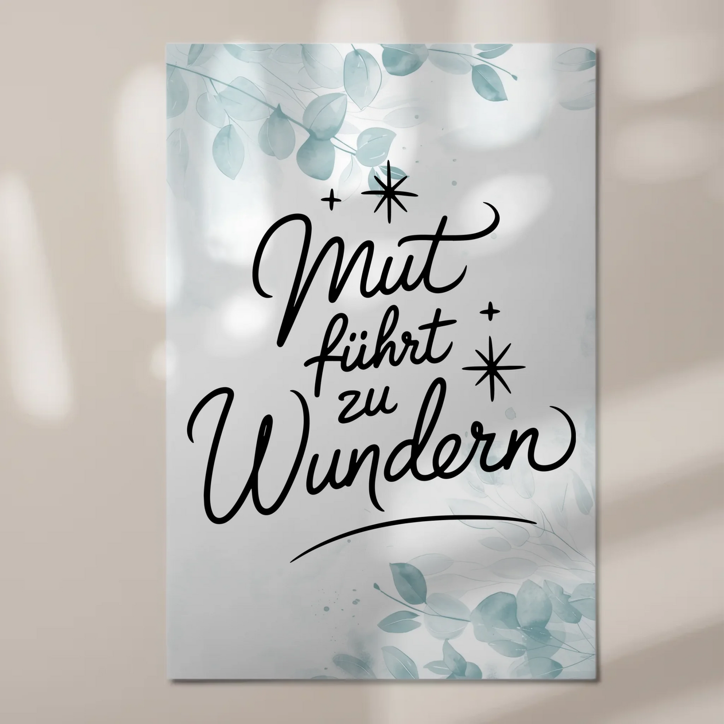 Magnetisches Sprüche Poster Affirmation Mut Wunder