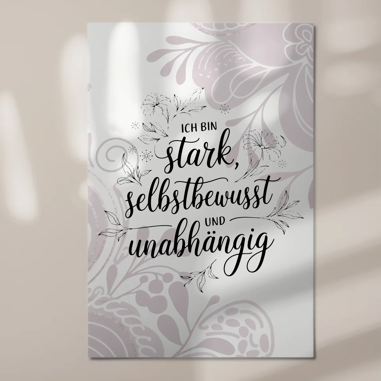 Affirmation Magnet Poster Ich bin stark selbstbewusst