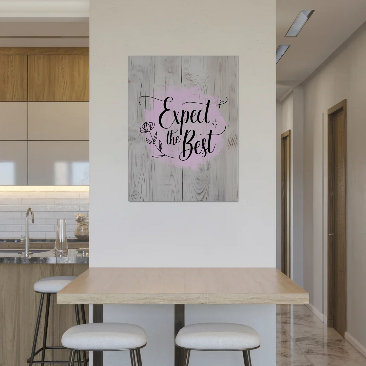 Magnet Poster mit Spruch Expect the Best personalisiert