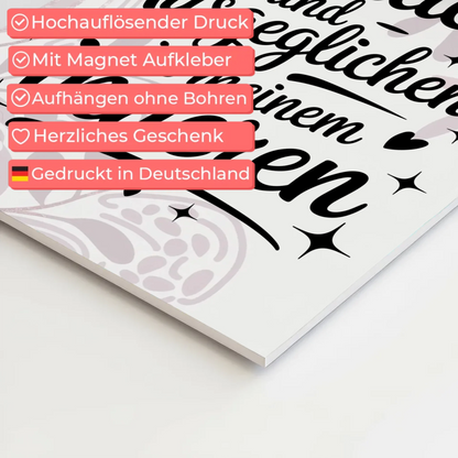Positives Wandbild Magnet: Ich bin friedlich und ausgeglichen