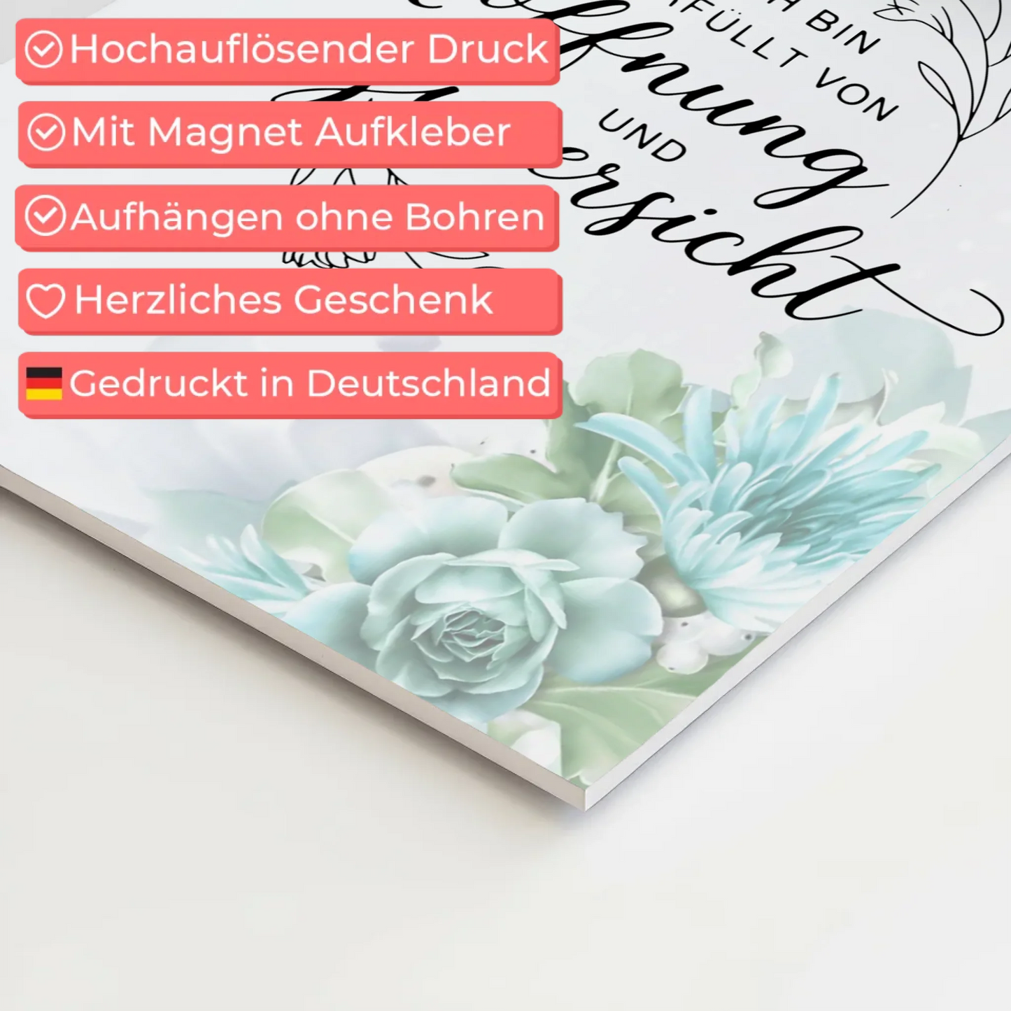 Affirmation Magnet Poster - Positiv: Hoffnung & Zuversicht