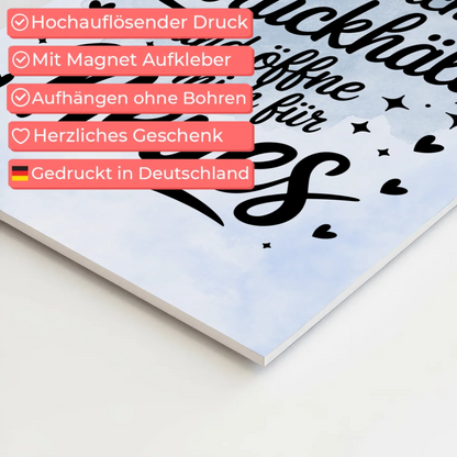 Magnetisches Wandbild Spruch Affirmation Ich lasse los