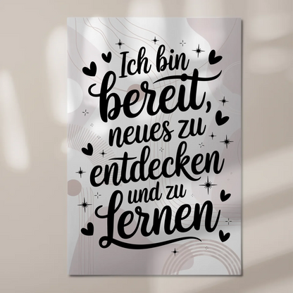 Spruch Affirmation Magnet Wandbild Positiv Neues Lernen Fotoboard