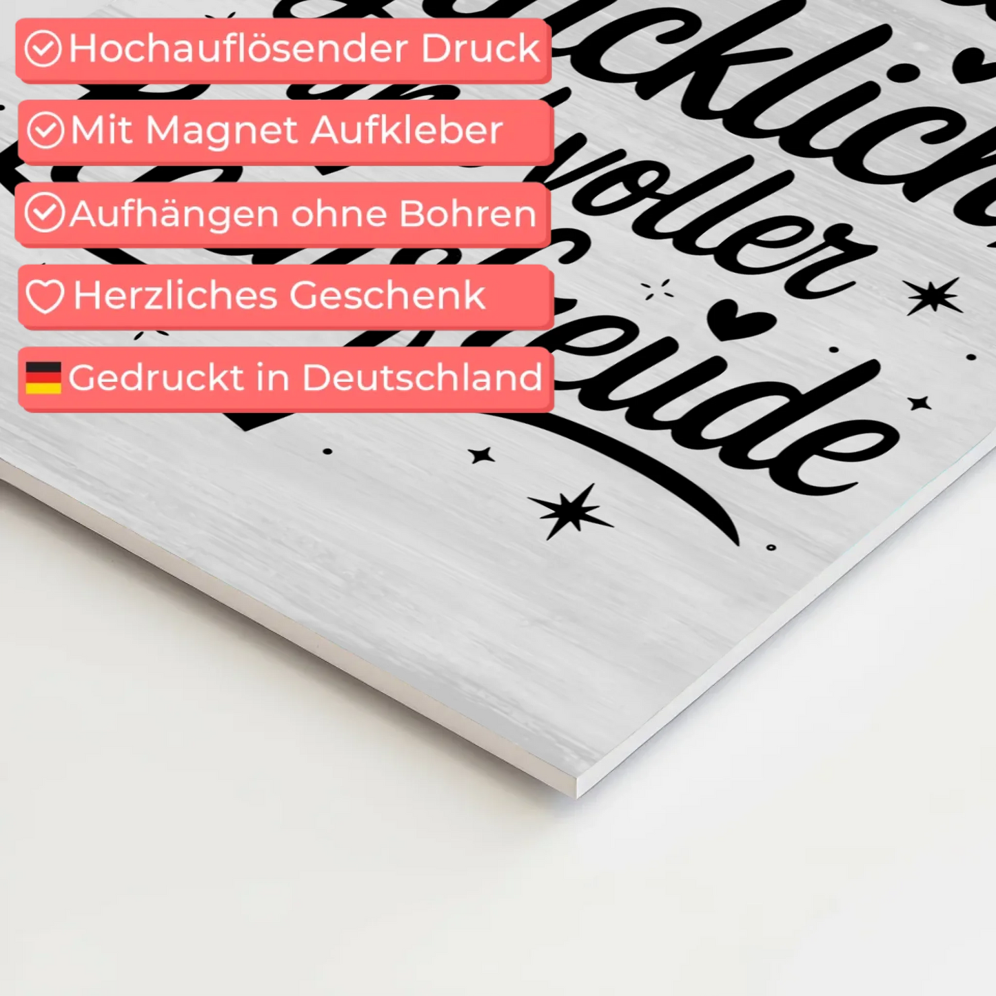 Affirmation Magnet Poster Spruch Ich bin gesund glücklich