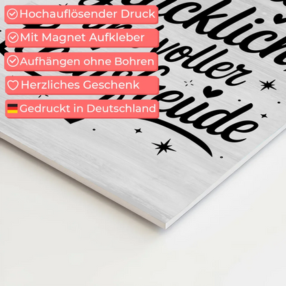 Affirmation Magnet Poster Spruch Ich bin gesund glücklich