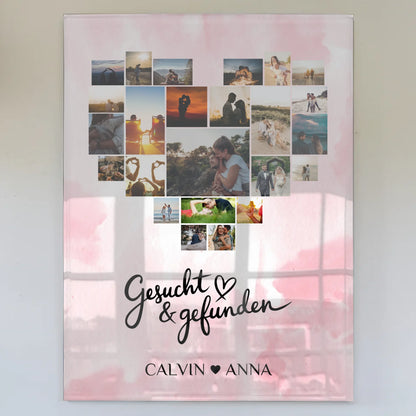 Valentinstag Acrylglas Bild Fotocollage Gesucht Gefunden