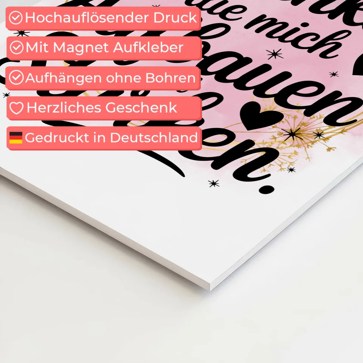 Magnetisches Sprüche Poster: Affirmation für Stärke