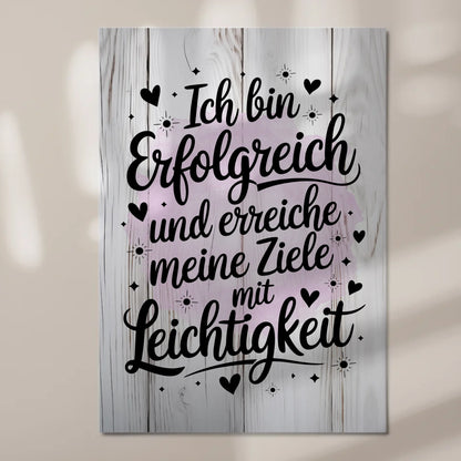 Affirmation Magnet Wandbild: Ich bin erfolgreich, positiv