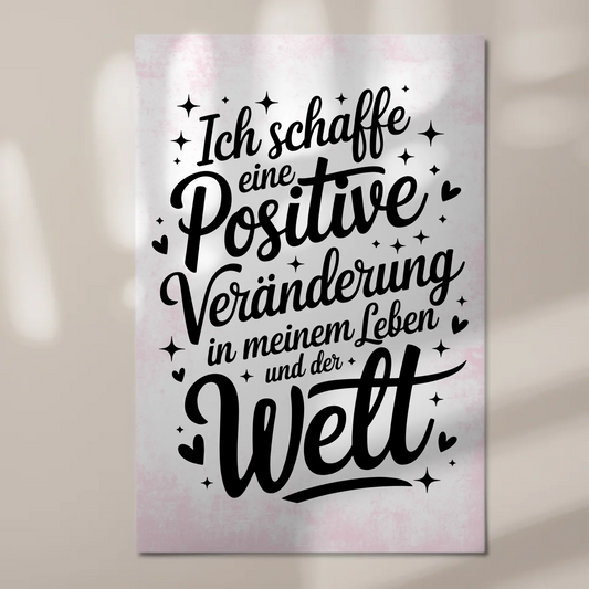 Magnetisches Wandbild Spruch Affirmation Positiv Leben