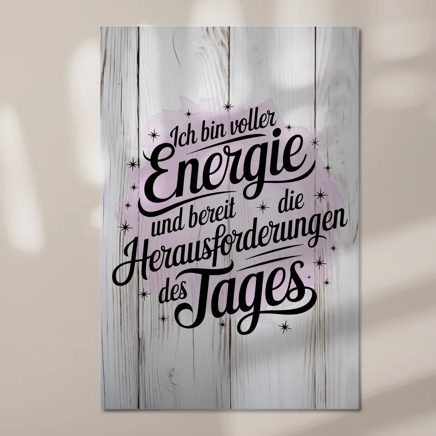 Affirmation Magnet Wandbild Ich bin voller Energie Poster