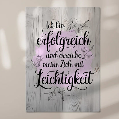 Affirmation Magnet Poster Spruch Ich bin erfolgreich