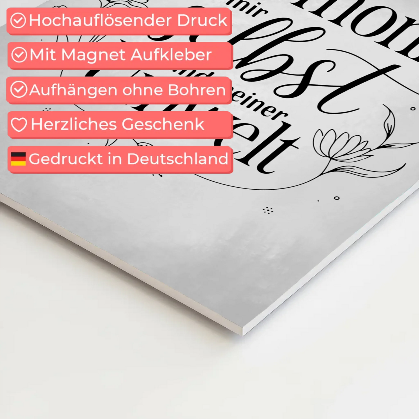 Affirmation Magnet Wandbild Ich bin in Harmonie Poster