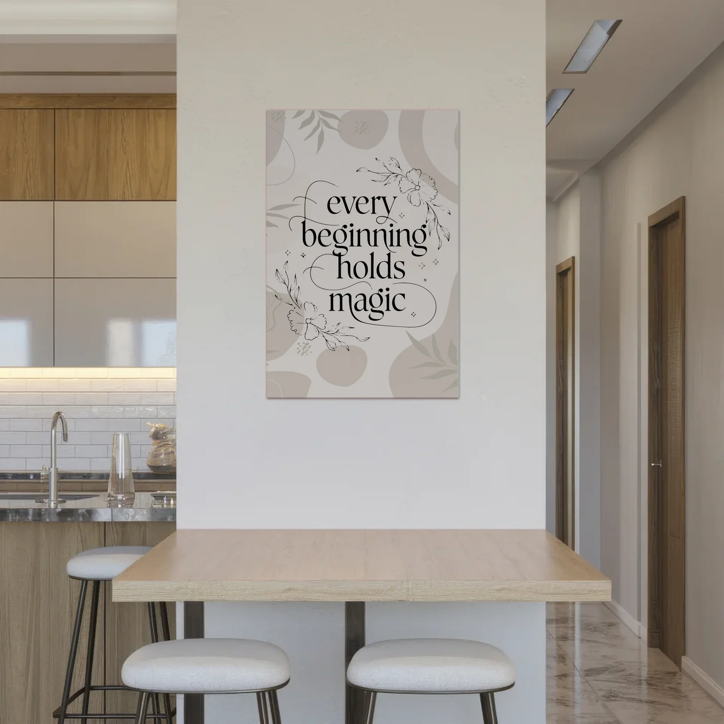 Sprüche Poster Magentisch Every Beginning Holds Magic