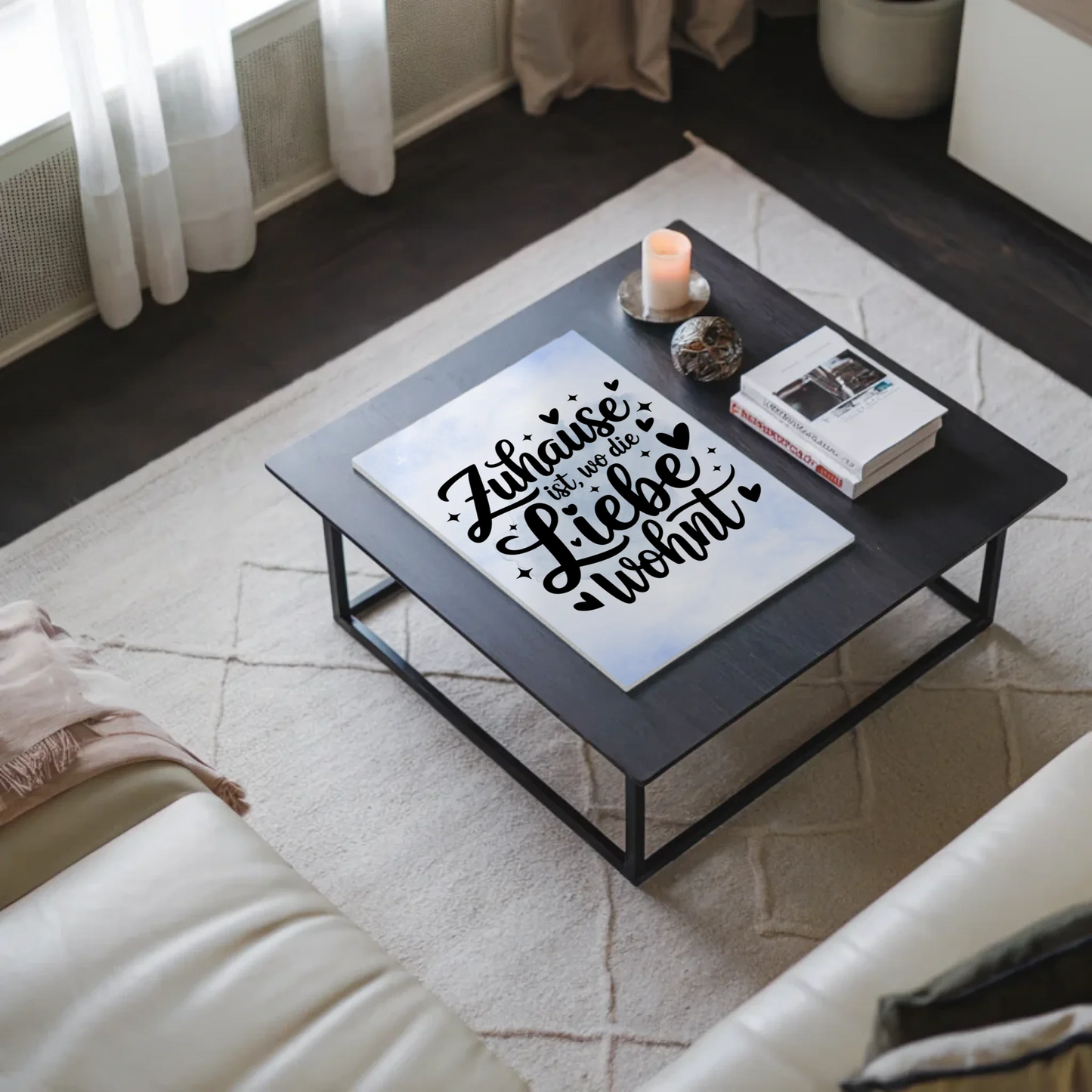 Sprüche Poster Magentisch Zuhause ist wo Liebe wohnt