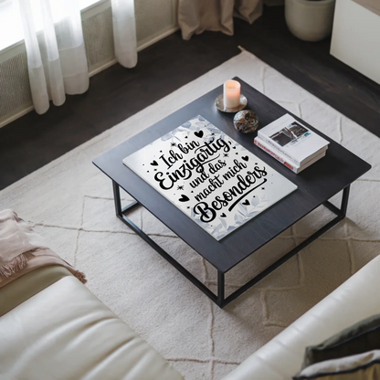 Spruch Affirmation Magnet Wandbild Ich bin einzigartig positiv