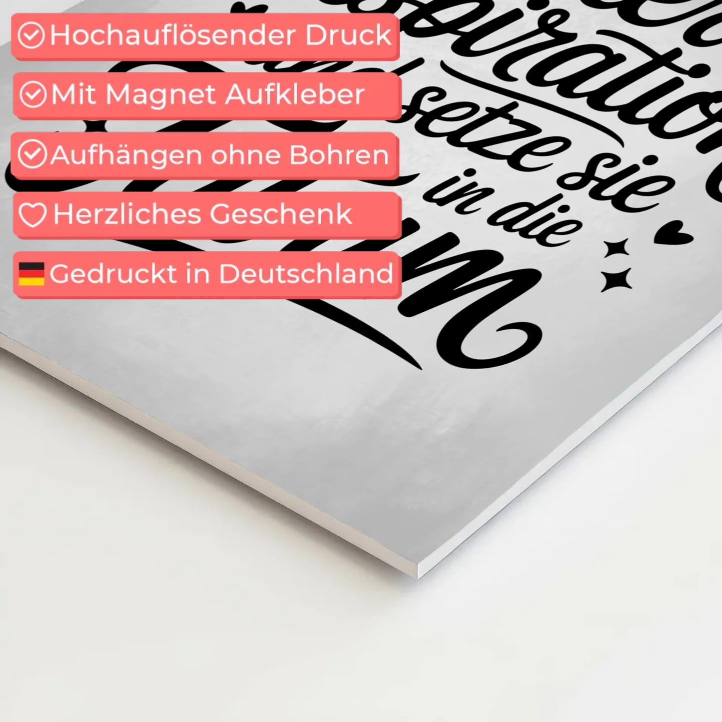 Affirmation Magnet Wandbild Positiv mit Spruch Inspiration