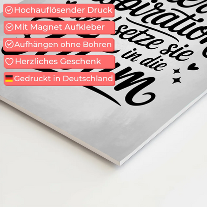 Affirmation Magnet Wandbild Positiv mit Spruch Inspiration