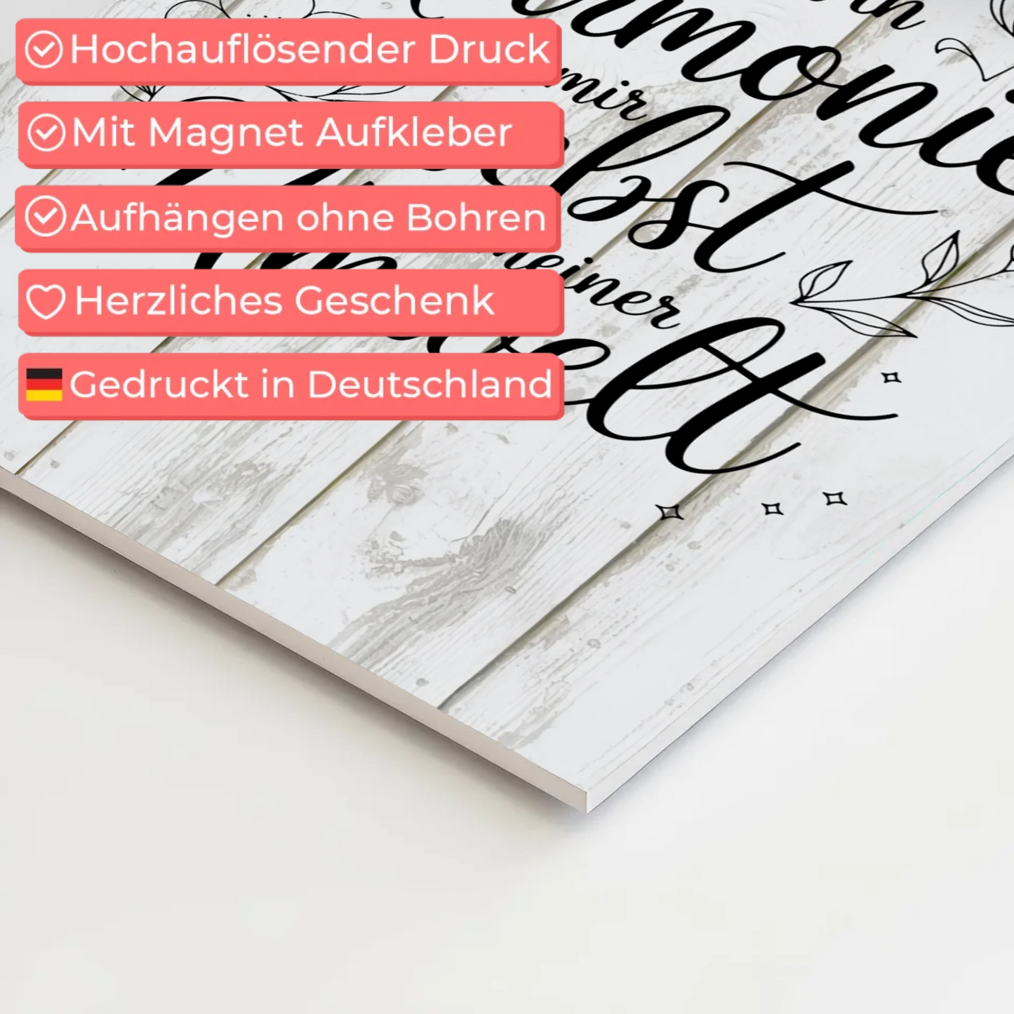 Affirmation Magnet Wandbild Positiv Spruch Harmonie Umwelt