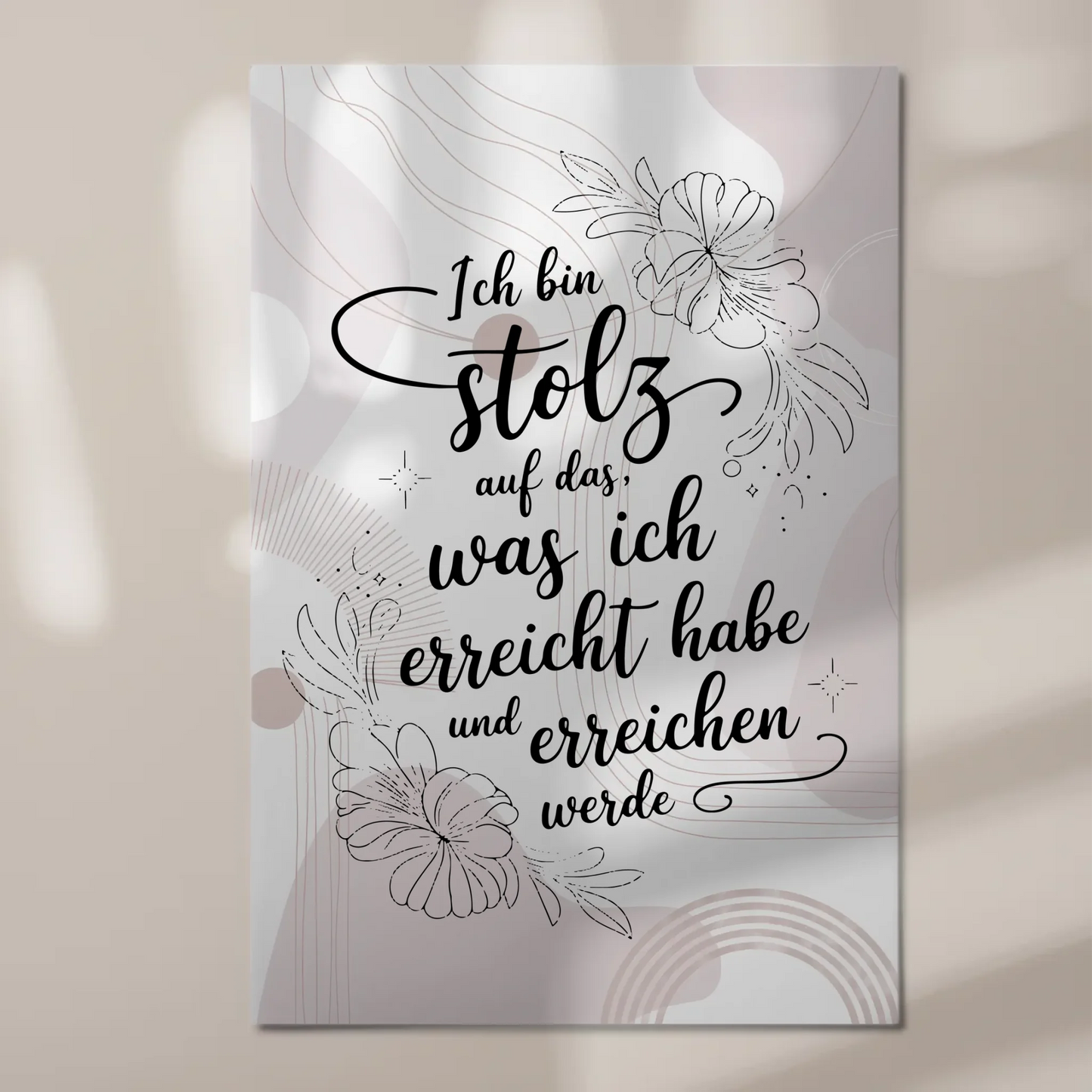 Affirmation Magnet Poster Spruch Ich bin stolz auf mich