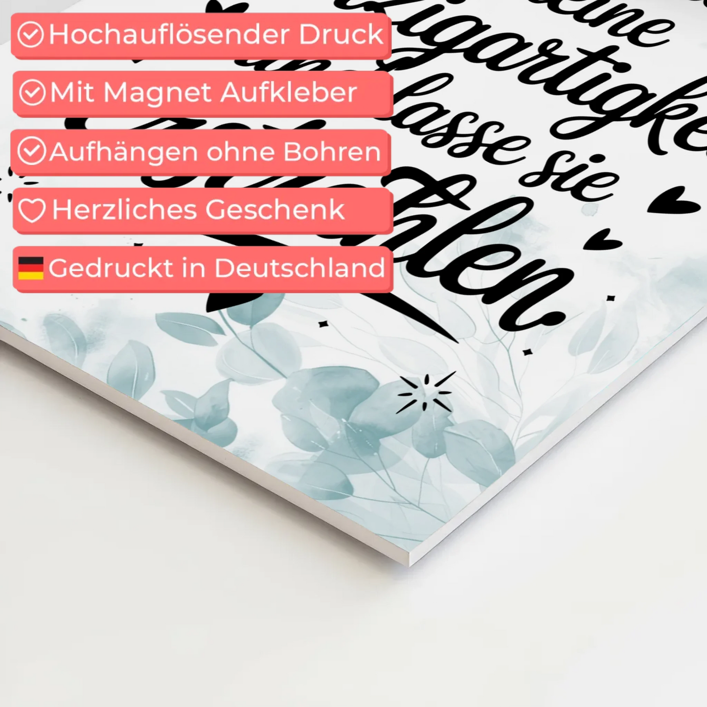 Magnetisches Wandbild Spruch Affirmation Einzigartigkeit