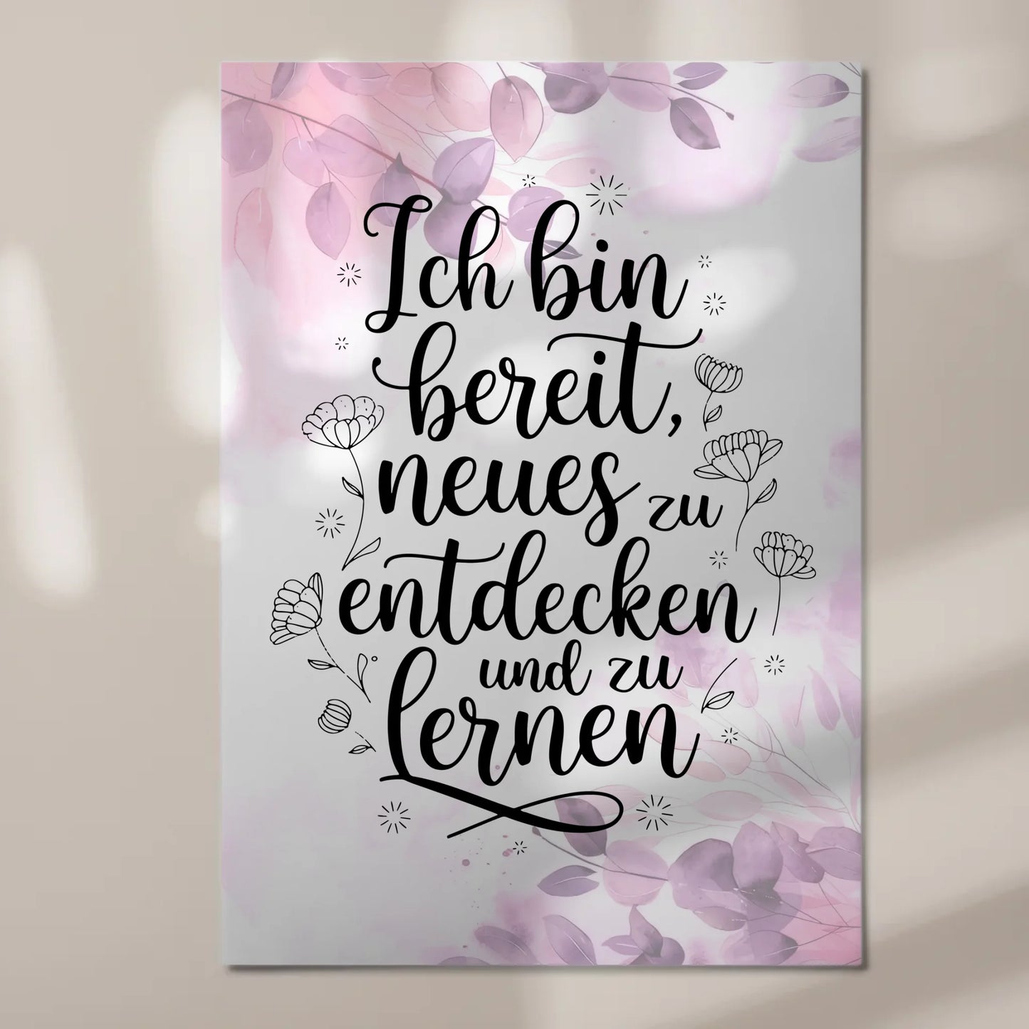 Positives Wandbild Magnet: Spruch Affirmation Ich bin bereit