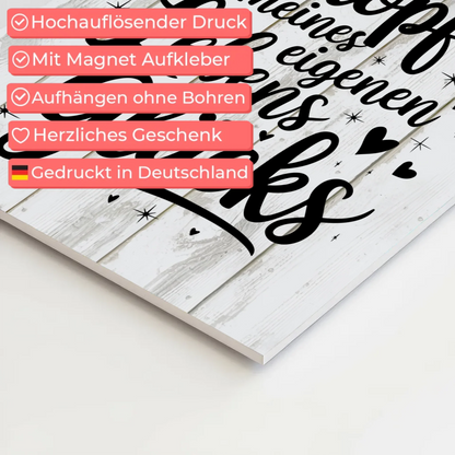 Affirmation Magnet Poster Spruch Ich bin der Schöpfer