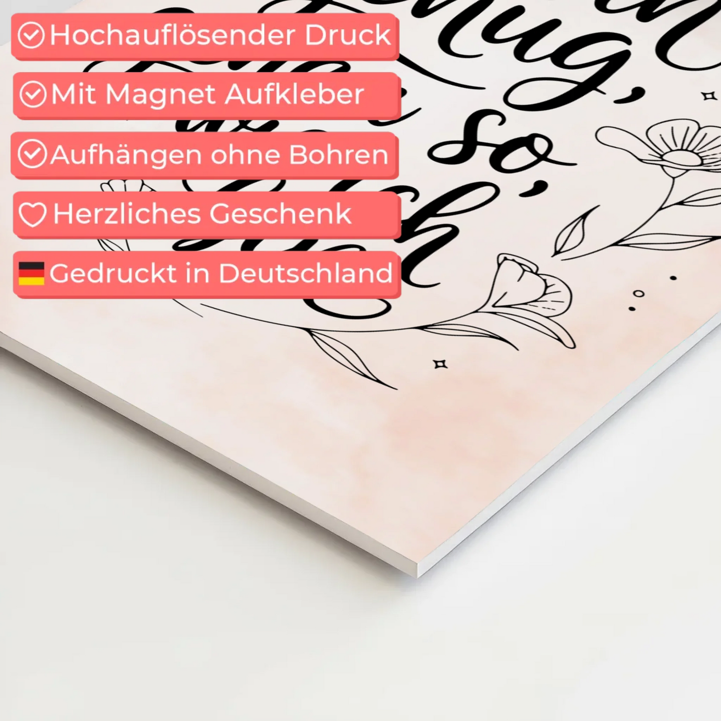 Affirmation Magnet Poster Ich bin genug positiv