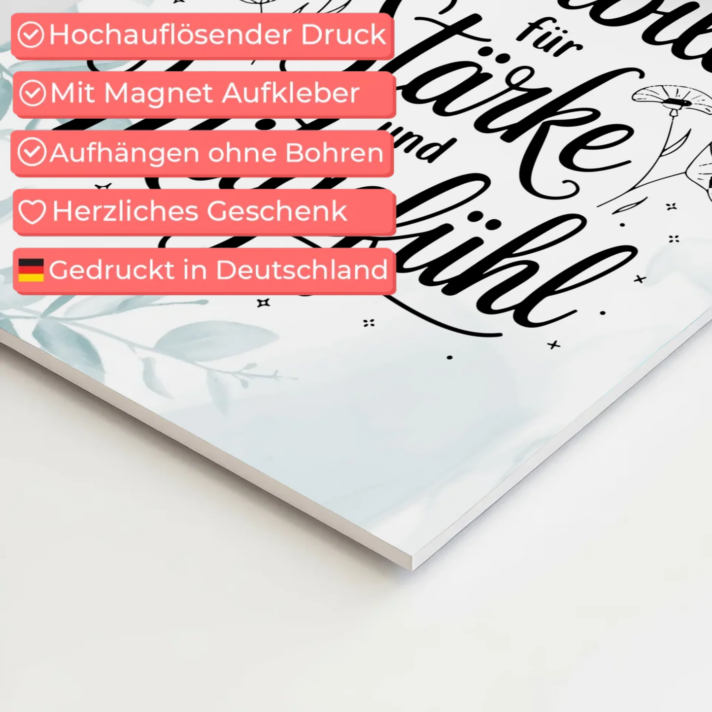 Magnet Poster Affirmation Ich bin Vorbild für Positivität