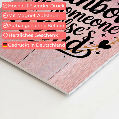 Magnet Poster Spruch Be a Rainbow Geschenkidee