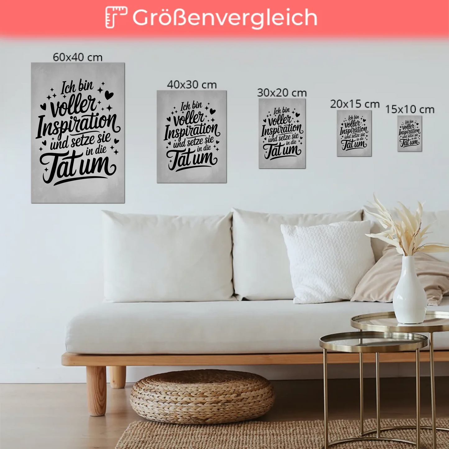 Affirmation Magnet Wandbild Positiv mit Spruch Inspiration