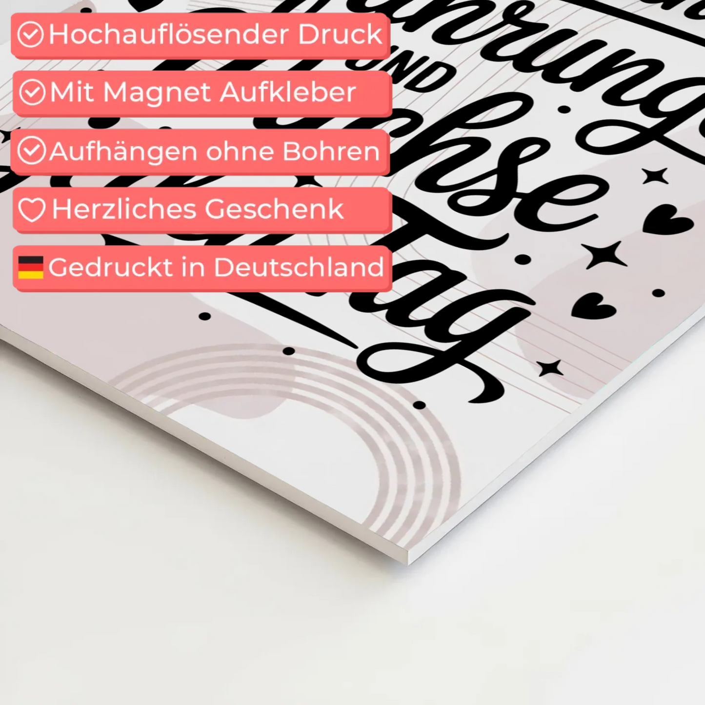 Magnetisches Sprüche Poster Affirmation: Ich lerne und wachse