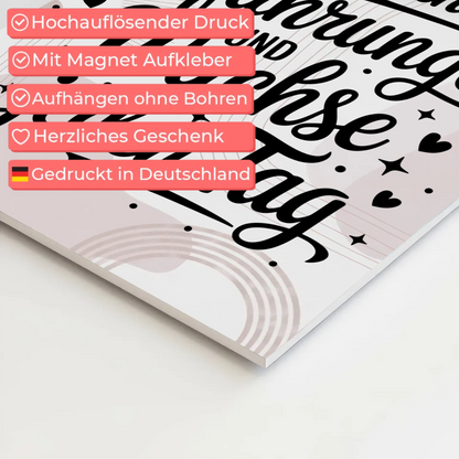 Magnetisches Sprüche Poster Affirmation: Ich lerne und wachse